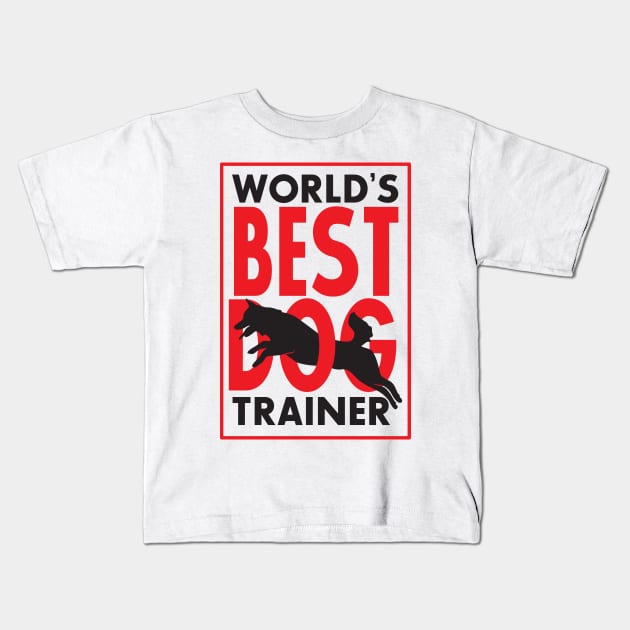 World's Best Dog Trainer Kids T-Shirt by andantino